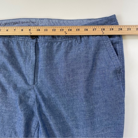 Talbots Women's Blue Chambray Girlfriend Chino Ankle Length Size 16W Petite - Picture 6 of 8